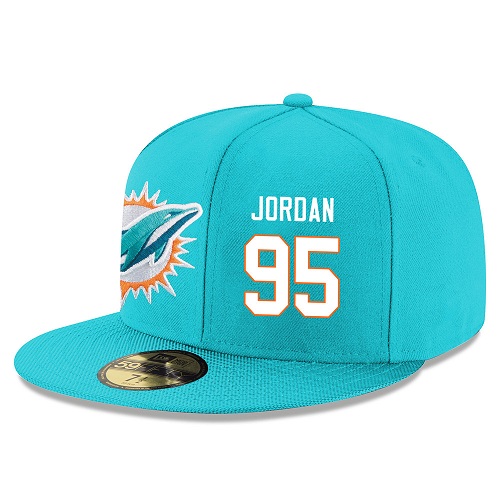 NFL Miami Dolphins #95 Dion Jordan Stitched Snapback Adjustable Player Hat - Aqua Green/White